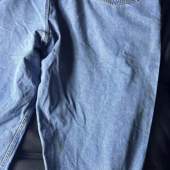 Harbor Bay Men’s Relaxed Jeans 56x30 Medium Wash Cotton Denim - Picture 4 of 13